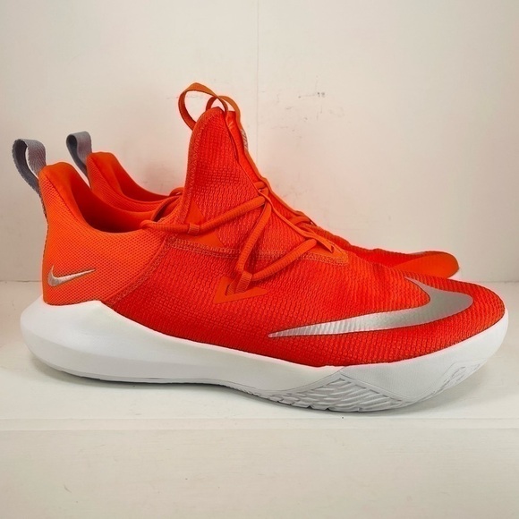 Nike Zoom Shift Mens Basketball Shoe Orange White Size